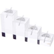 Plymor Clear Acrylic 4 Piece Square Ring Display Set