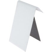 Plymor White Faux Leather Medium Bracelet Ramp with Easel Display Stand, 4.75" W x 5" D x 7.375" H