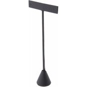 Plymor Black Faux Leather "T" Style, Single Pair Earring Display Stand, 2.5625" W x 1.25" D x 6.75" H