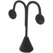 Plymor Black Velvet Lamp Style, Single Pair Earring Display Stand, 3.75" W x 1.25" D x 4.75" H