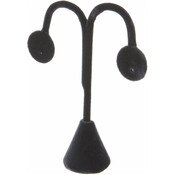 Plymor Black Velvet Lamp Style, Single Pair Earring Display Stand, 3.75" W x 1.25" D x 4.75" H