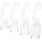 Plymor Clear Acrylic 4 Piece Watch Display Set