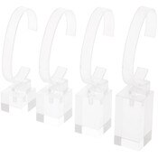 Plymor Clear Acrylic 4 Piece Watch Display Set