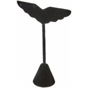 Plymor Black Velvet Wing Shaped, Three Pair Earring Display Stand, 3" W x 1.25" D x 4.75" H