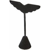 Plymor Black Velvet Wing Shaped, Three Pair Earring Display Stand, 3" W x 1.25" D x 4.75" H