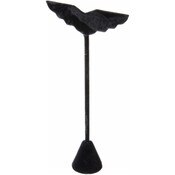 Plymor Black Velvet Wing Shaped, Three Pair Earring Display Stand, 3" W x 1.25" D x 6.75" H
