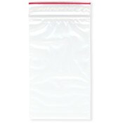 Minigrip Red Line 3" x 5" (Pack of 100), 2 Mil Zipper Reclosable Plastic Bags