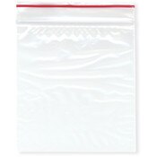 Minigrip Red Line 4" x 4" (Pack of 100), 2 Mil Zipper Reclosable Plastic Bags