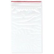 Minigrip Red Line 4" x 6" (Pack of 100), 2 Mil Zipper Reclosable Plastic Bags