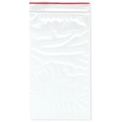 Minigrip Red Line 4" x 7" (Pack of 100), 2 Mil Zipper Reclosable Plastic Bags