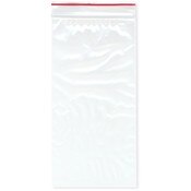 Minigrip Red Line 4" x 8" (Pack of 100), 2 Mil Zipper Reclosable Plastic Bags
