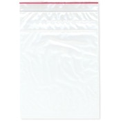 Minigrip Red Line 6" x 8" (Pack of 100), 2 Mil Zipper Reclosable Plastic Bags