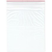 Minigrip Red Line 10" x 12" (Pack of 100), 2 Mil Double Zipper Reclosable Plastic Bags