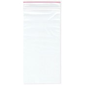 Minigrip Red Line 5" x 10" (Pack of 100), 2 Mil Double Zipper Reclosable Plastic Bags