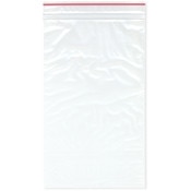 Minigrip Red Line 6" x 10" (Pack of 100), 2 Mil Double Zipper Reclosable Plastic Bags