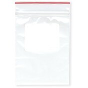 Minigrip Red Line 3" x 4" (Pack of 100), 2 Mil with White-Block Zipper Reclosable Plastic Bags