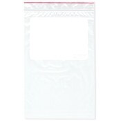 Minigrip Red Line 6" x 9" (Pack of 100), 2 Mil with White-Block Zipper Reclosable Plastic Bags