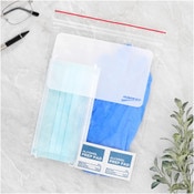 Minigrip Red Line 8" x 10" (Pack of 100), 2 Mil with White-Block Double Zipper Reclosable Plastic Bags