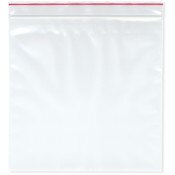 Minigrip Red Line 8" x 8" (Pack of 100), 4 Mil Heavy Duty Zipper Reclosable Plastic Bags
