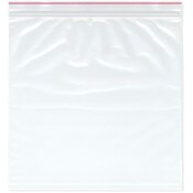 Minigrip Red Line 12" x 12" (Pack of 100), 4 Mil Heavy Duty Double Zipper Reclosable Plastic Bags