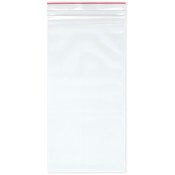 Minigrip Red Line 6" x 12" (Pack of 100), 4 Mil Heavy Duty Double Zipper Reclosable Plastic Bags