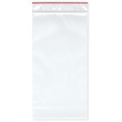 Minigrip Red Line 4" x 8" (Pack of 100), 4 Mil with Hang-Hole Heavy Duty Zipper Reclosable Plastic Bags