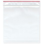 Minigrip Red Line 6" x 6" (Pack of 100), 4 Mil with Hang-Hole Heavy Duty Zipper Reclosable Plastic Bags