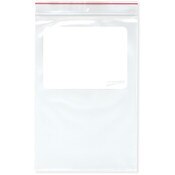 Minigrip Red Line 6" x 9" (Pack of 100), 4 Mil with White-Block and Hang-Hole Heavy Duty Zipper Reclosable Plastic Bags