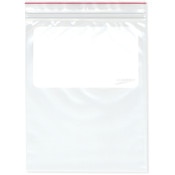 Minigrip Red Line 8" x 10" (Pack of 100), 4 Mil with White-Block and Hang-Hole Heavy Duty Double Zipper Reclosable Plastic Bags