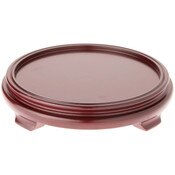 Plymor Red Round Wood Veneer Footed Display Base, 10.5" W x 10.5" D x 2" H (8.5" Display Diameter)