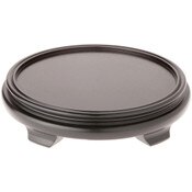 Plymor Black Round Wood Veneer Footed Display Base, 11.75" W x 11.75" D x 2.25" H (10" Display Diameter)