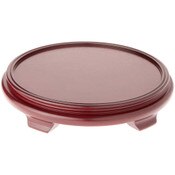 Plymor Red Round Wood Veneer Footed Display Base, 13.875" W x 13.875" D x 2.5" H (12" Display Diameter)
