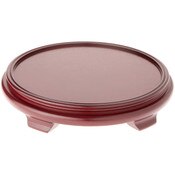 Plymor Red Round Wood Veneer Footed Display Base, 13.875" W x 13.875" D x 2.5" H (12" Display Diameter)