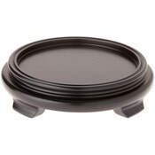 Plymor Black Round Wood Veneer Footed Display Base, 7" W x 7" D x 1.5" H (5.5" Display Diameter)