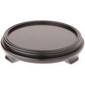 Plymor Black Round Wood Veneer Footed Display Base, 9.875" W x 9.875" D x 2" H (8" Display Diameter)