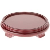 Plymor Red Round Wood Veneer Footed Display Base, 9.875" W x 9.875" D x 2" H (8" Display Diameter)