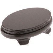 Plymor Black Oval Wood Veneer Footed Display Base, 4.375" W x 2.875" D x 1.25" H (4" x 2.5" Display Area)
