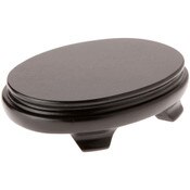 Plymor Black Oval Wood Veneer Footed Display Base, 6.375" W x 4.375" D x 1.5" H (6" x 4" Display Area)