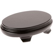Plymor Black Oval Wood Veneer Footed Display Base, 6.375" W x 4.375" D x 1.5" H (6" x 4" Display Area)