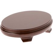 Plymor Walnut Oval Wood Veneer Footed Display Base, 7.375" W x 5.5" D x 1.5" H (7.25" x 5.25" Display Area)