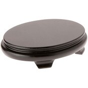 Plymor Black Oval Wood Veneer Footed Display Base, 8.25" W x 6.25" D x 1.75" H (8" x 6" Display Area)