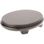Plymor Black Oval Wood Veneer Footed Display Base, 9.5" W x 7.5" D x 2" H (9" x 7" Display Area)