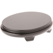 Plymor Black Oval Wood Veneer Footed Display Base, 9.5" W x 7.5" D x 2" H (9" x 7" Display Area)