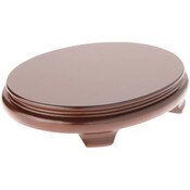 Plymor Walnut Oval Wood Veneer Footed Display Base, 9.5" W x 7.5" D x 2" H (9" x 7" Display Area)