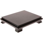 Plymor Black Rectangular Wood Veneer Footed Display Base, 10.625" W x 8.625" D x 2" H (10" x 8" Display Area)