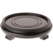 Plymor Black Round Wood Veneer Footed Display Base, 8.375" W x 8.375" D x 1.75" H (7" Display Diameter)
