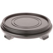Plymor Black Round Wood Veneer Footed Display Base, 10.75" W x 10.75" D x 2.25" H (9" Display Diameter)