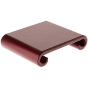 Plymor Red Scroll Wood Veneer Footed Display Base, 5" W x 4" D x 1.125" H (4" x 3.75" Display Area)