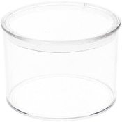 Pioneer Plastics 002C Clear Extra Small Round Plastic Container, 2" W x 1.4375" H