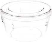 Pioneer Plastics Clear Extra Small Round Plastic Container, 3.0625" W x 1.75" H